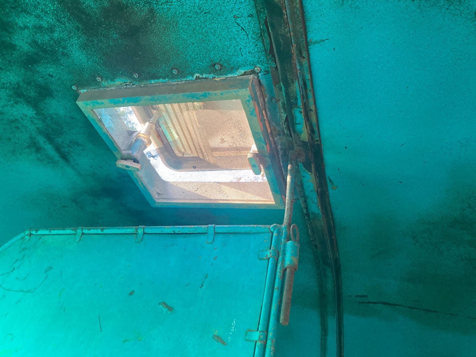 Earl's existing pop-up roof vent viewed from inside