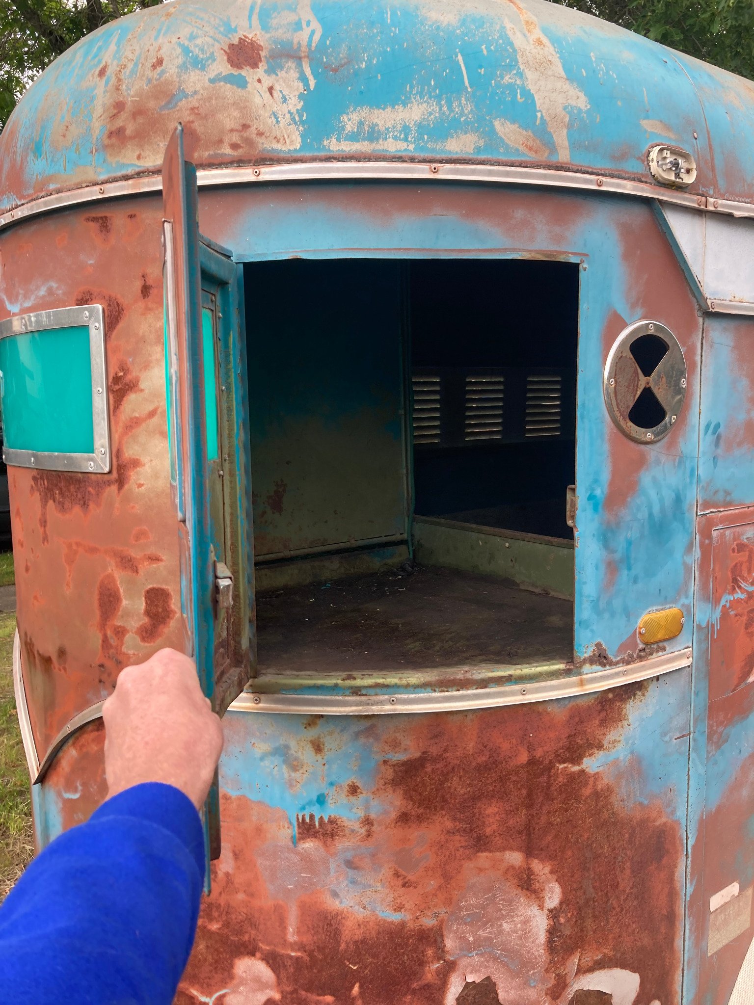 Close view of Earl's original metalwork